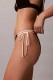 Calvin Klein γυναικείο μαγιό (κάτω μέρος) με κορδόνι στο πλάι, σε μαύρο χρώμα με λευκό κορδόνι. LV00Q61215-UB1