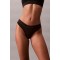 Calvin Klein γυναικείο κυλοτάκι string σε μαύρο χρώμα με μαύρο γυαλιστερό λάστιχο LV00QF8549-UB1