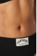 Calvin Klein γυναικείο κυλοτάκι string ψηλόμεσο σε μαύρο χρώμα με μαύρο λάστιχο και το λογότυπο της εταιρίας LV00QF8711-UB1