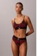 Calvin Klein γυναικείο κυλοτάκι thong σε κόκκινο με μαύρο χρώμα και animal σχέδιο 90%cotton,10%elastane LV00QF8813-4OS