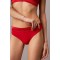 Calvin Klein γυναικείο κυλοτάκι thong σε κόκκινο χρώμα με κόκκινο γυαλιστερό λάστιχο 90%cotton,10%elastane LV00QF8826-VTW