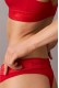 Calvin Klein γυναικείο κυλοτάκι thong σε κόκκινο χρώμα με κόκκινο γυαλιστερό λάστιχο 90%cotton,10%elastane LV00QF8826-VTW
