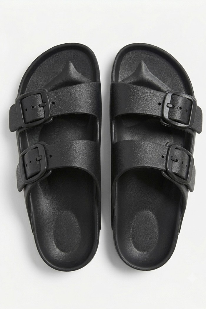 Calzedoro ανδρικες παντόφλες slides τυπου birkenstock σε μαύρο χρώμα M2026-BLACK