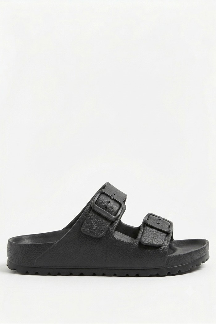 Calzedoro ανδρικες παντόφλες slides τυπου birkenstock σε μαύρο χρώμα M2026-BLACK