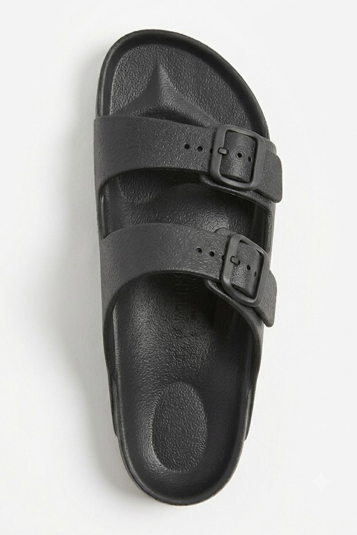 Calzedoro ανδρικες παντόφλες slides τυπου birkenstock σε μαύρο χρώμα M2026-BLACK
