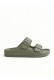 Calzedoro ανδρικες παντόφλες slides τυπου birkenstock σε λαδί χρώμα M2026-GREEN