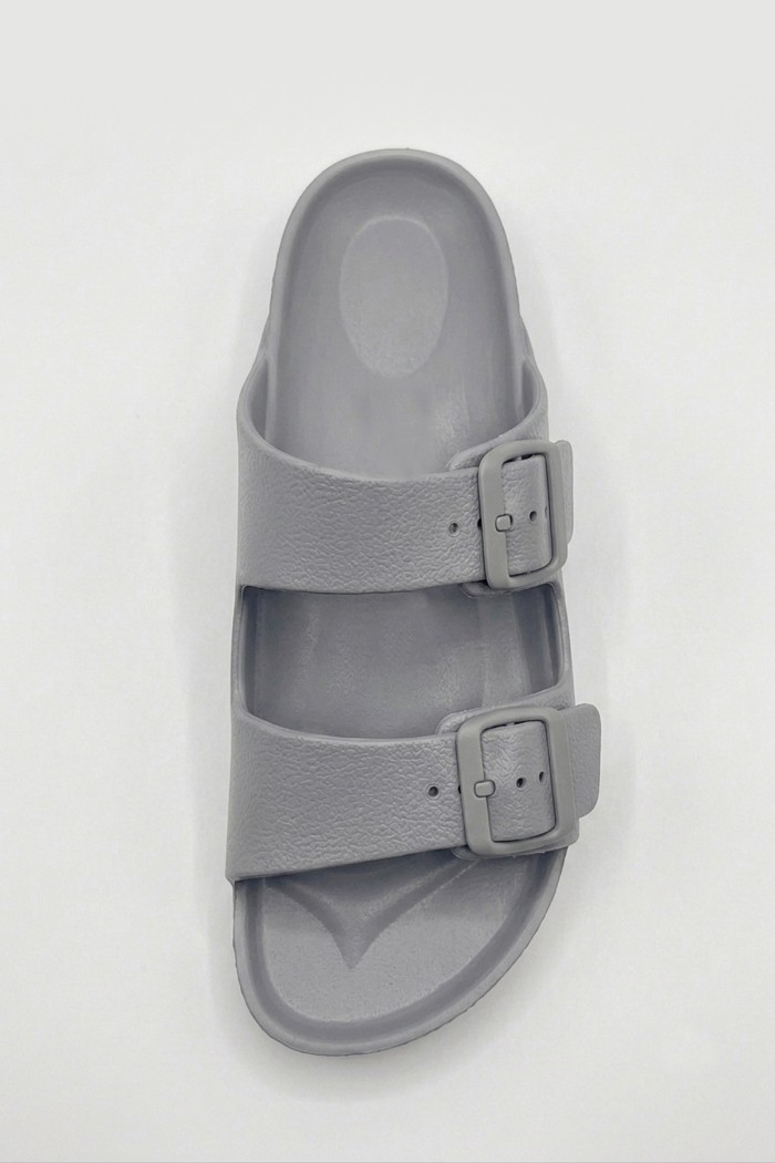Calzedoro ανδρικες παντόφλες slides τυπου birkenstock σε γκρι χρώμα M2026-GREY