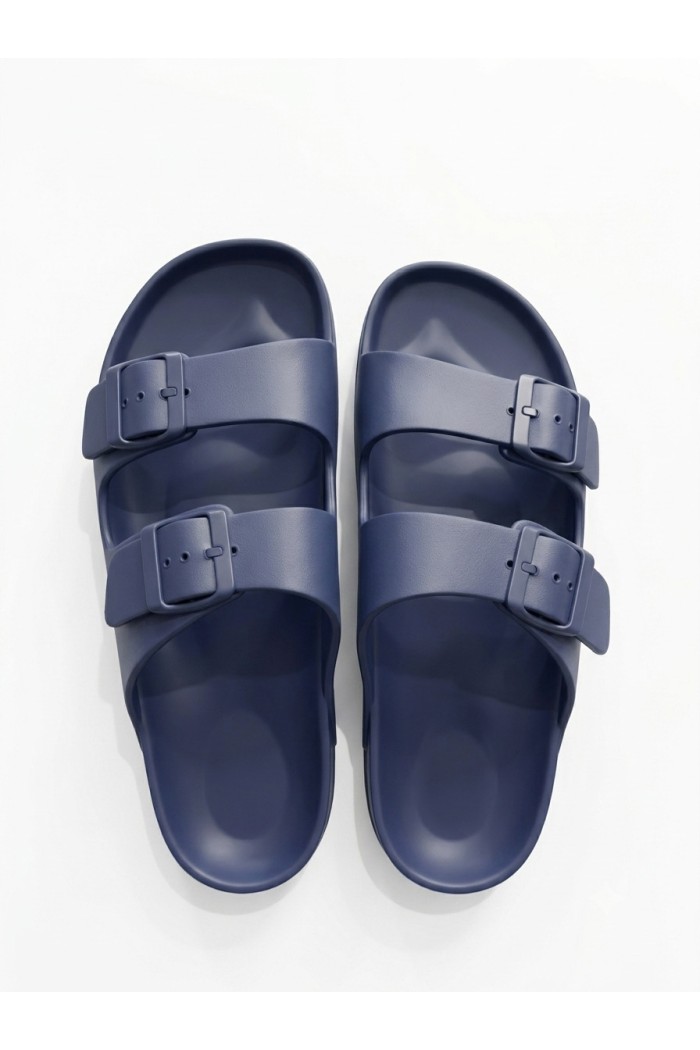 Calzedoro ανδρικες παντόφλες slides τυπου birkenstock σε σκουρο μπλε χρώμα M2026-NAVY