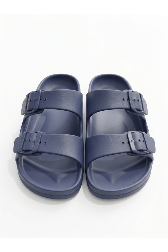 Calzedoro ανδρικες παντόφλες slides τυπου birkenstock σε σκουρο μπλε χρώμα M2026-NAVY
