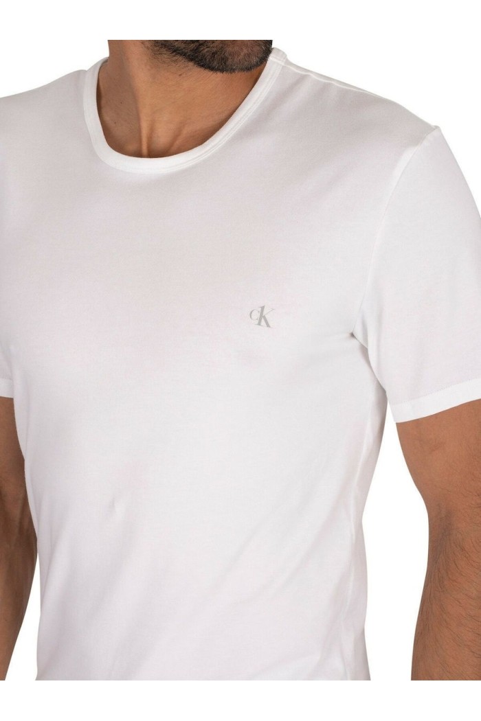Calvin Klein ανδρικό φανελάκι crew neck 2pack σε λευκό χρώμα NB2221A 100