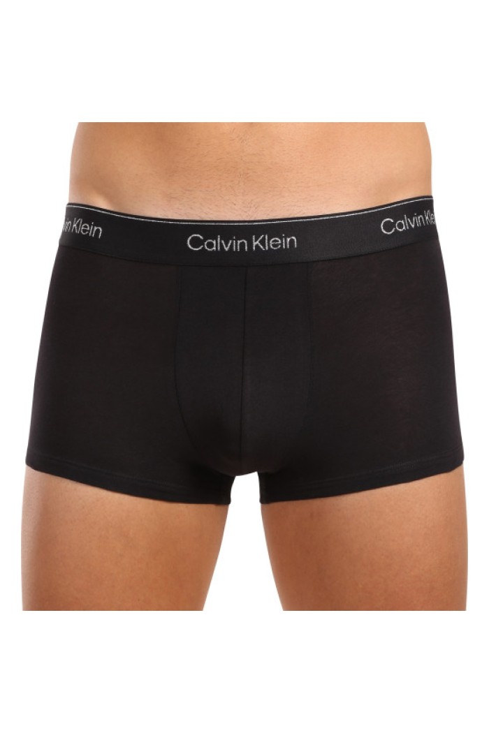 Calvin Klein ανδρικά βαμβακερά boxer (3pack), σε μαύρο χρώμα με μαύρο λάστιχο και διαφορετικό χρώμα στα γράμματα, 95%cotton 5%elastane NB4076A-Q6A