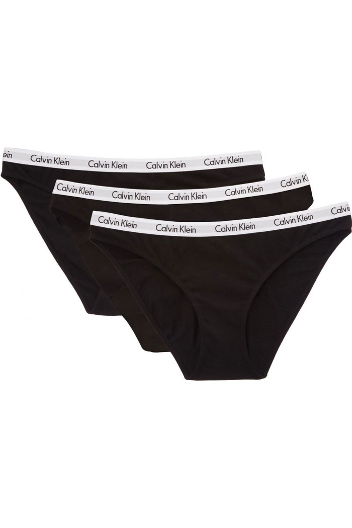 Calvin Klein γυναικεία bikini 3pack βαμβακερά μαύρα QD3588E-001