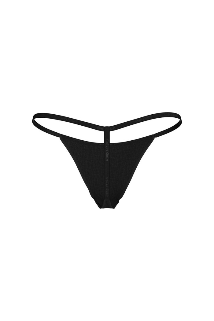 Calvin Klein κυλοτάκι string σε μαύρο χρώμα με μαύρο λεπτό λάστιχο.84%nylon,16%elastane QD5115E UB1