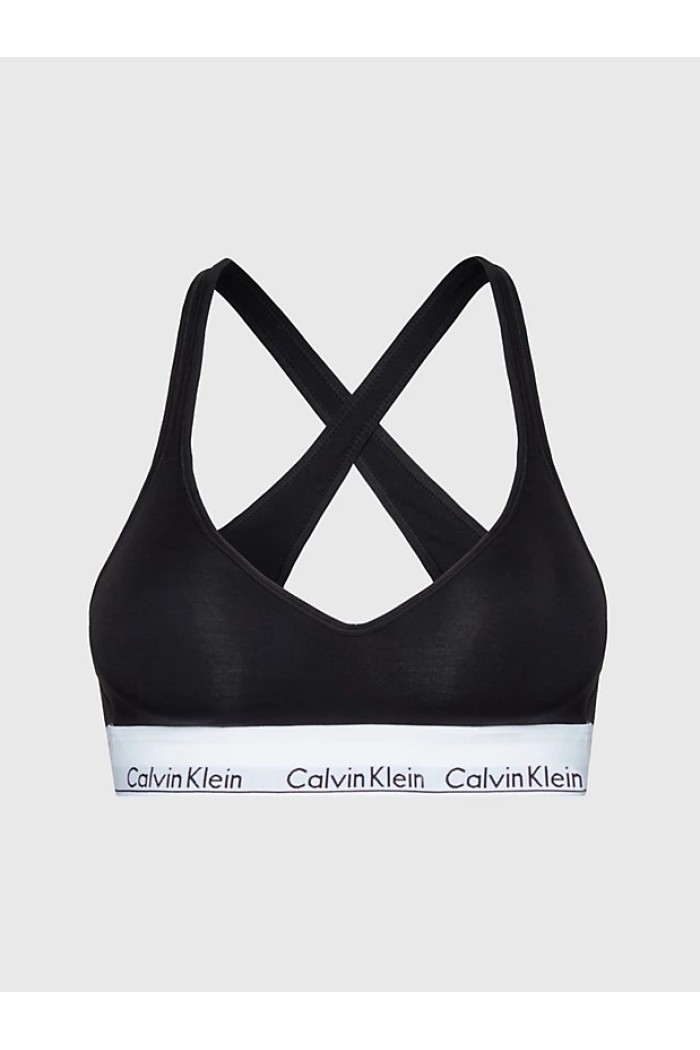 Calvin Klein γυναικείο μπουστάκι ενισχυμένο μαύρο με λάστιχο QF1654E-001