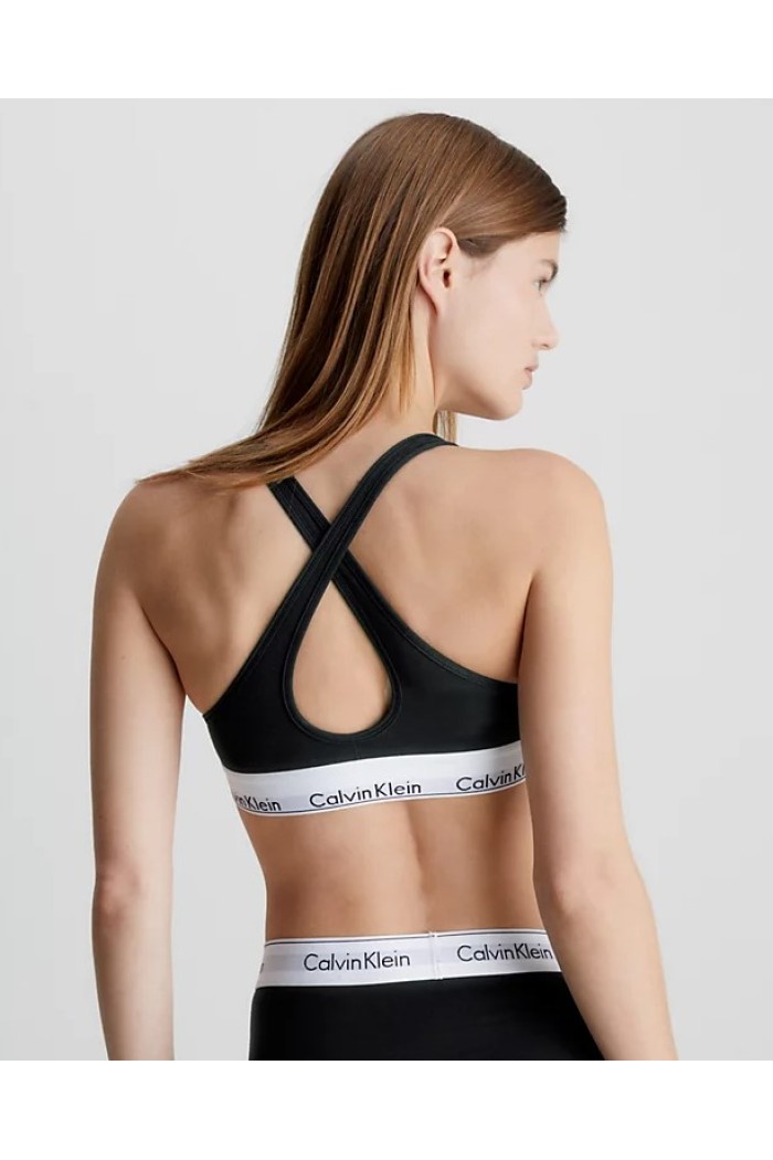 Calvin Klein γυναικείο μπουστάκι ενισχυμένο μαύρο με λάστιχο QF1654E-001
