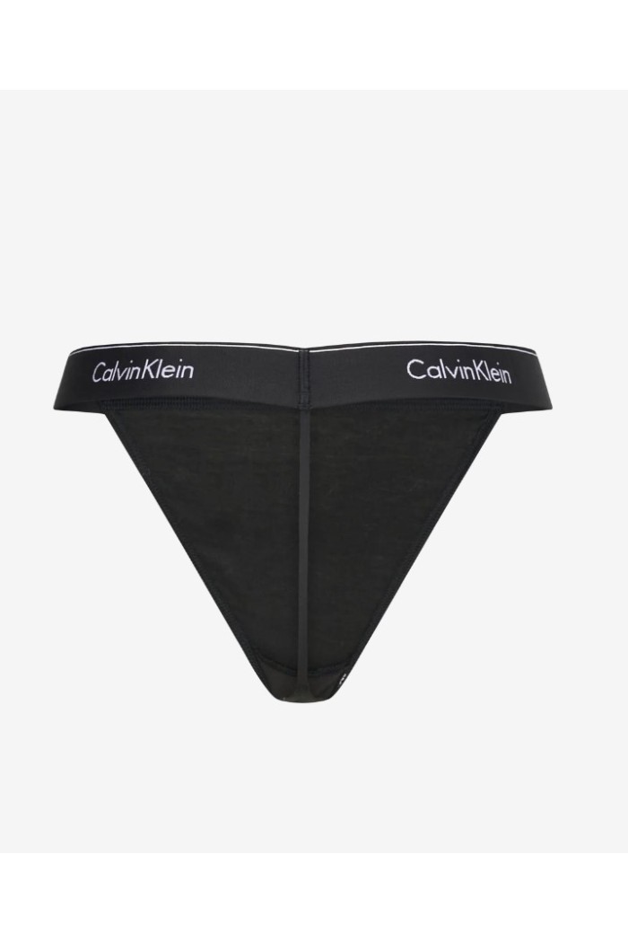 Calvin Klein γυναικείο κυλοτάκι string μαύρο με κορδόνι στο πίσω μέρος.53%cotton 35%modal 12%elastane QF7013E PCS