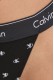 Calvin Klein γυναικείο κυλοτάκι string μαύρο με κορδόνι στο πίσω μέρος.53%cotton 35%modal 12%elastane QF7013E PCS