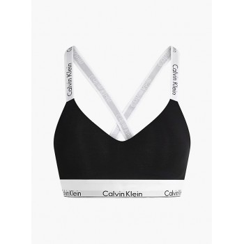 Calvin Klein γυναικείο μπουστάκι ενισχυμένο μαύρο με λάστιχο QF7059E-UB1
