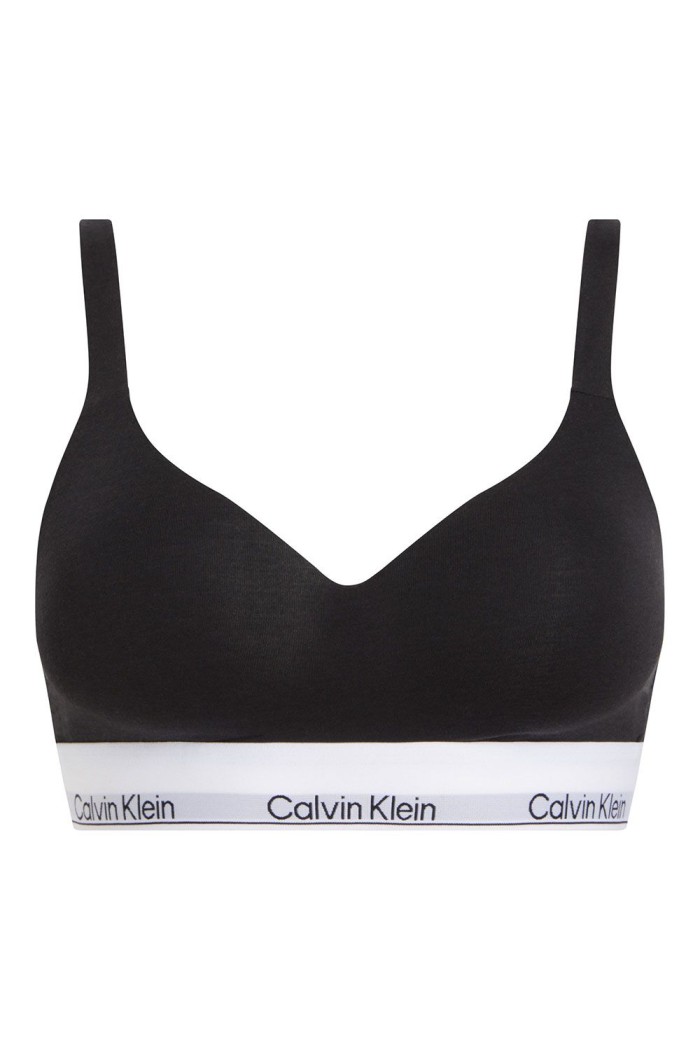 Calvin Klein γυναικείο μπουστάκι ενισχυμένο μαύρο με λάστιχο.53%cotton,35%modal,12%elastane QF7900E UB1