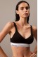 Calvin Klein γυναικείο μπουστάκι ενισχυμένο μαύρο με λάστιχο.53%cotton,35%modal,12%elastane QF7900E UB1