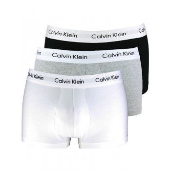 Calvin Klein ανδρικά boxer 3pack (λευκό-γκρι-μαύρο) cotton stretch U2664G-998
