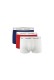 Calvin Klein ανδρικά βαμβακερά  boxer 3pack (λευκό-κόκκινο-μπλε),κανονική γραμμή,95%cotton 5%elastane U2664G-I03