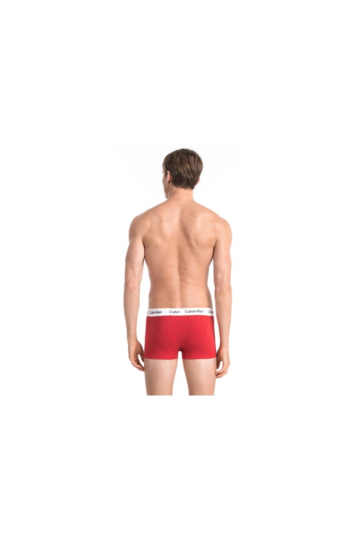 Calvin Klein ανδρικά βαμβακερά  boxer 3pack (λευκό-κόκκινο-μπλε),κανονική γραμμή,95%cotton 5%elastane U2664G-I03