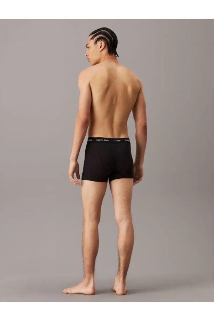 Calvin Klein ανδρικά βαμβακερά 3pack boxers με χρώμα στο λάστιχο,κανονική γραμμή,95%cotton 5%elastane U2664G-QRV