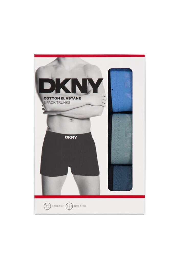DKNY ανδρικά βαμβακερά μποξεράκια σε τρία διαφορετικά χρώματα, κανονική γραμμή, 95%cotton 5%elastane U5_61902_DKY