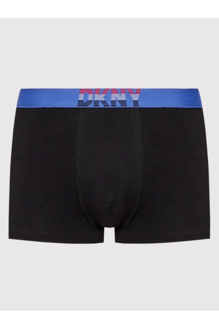 DKNY ανδρικά βαμβακερά μποξεράκια μαύρο-γκρι με διαφορετικό χρώμα στο λάστιχο U5_6660_DKY