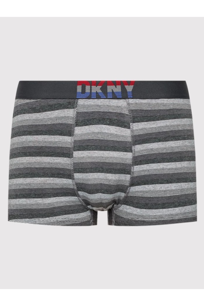 DKNY ανδρικά βαμβακερά μποξεράκια μαύρο-γκρι με διαφορετικό χρώμα στο λάστιχο U5_6660_DKY