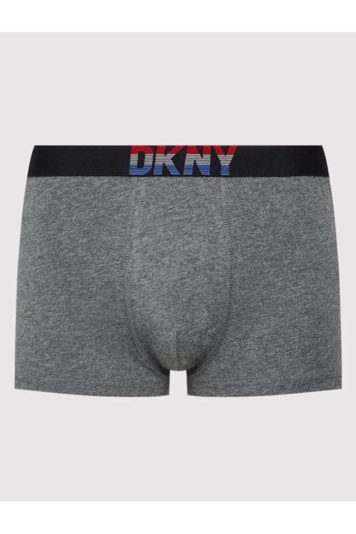 DKNY ανδρικά βαμβακερά μποξεράκια μαύρο-γκρι με διαφορετικό χρώμα στο λάστιχο U5_6660_DKY