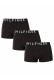 Tommy Hilfiger ανδρικά βαμβακερά boxers 3pack σε μαύρο χρώμα με μαύρο λάστιχο, άνετη γραμμή 95%cotton 5%elastane UM0UM0346-0WE
