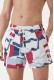 Tommy Hilfiger ανδρικό μαγιό μεσαίου μήκους, πολύχρωμο με ιδιαίτερο σχέδιο και τσέπες στο πλάι UM0UM03491-01W