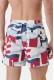 Tommy Hilfiger ανδρικό μαγιό μεσαίου μήκους, πολύχρωμο με ιδιαίτερο σχέδιο και τσέπες στο πλάι UM0UM03491-01W