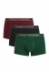 Tommy Hilfiger ανδρικά βαμβακερά boxers 3pack με διαφορετικά χρώματα σε άνετη γραμμή,95%cotton 5%elastane UM0UM03181-0VM