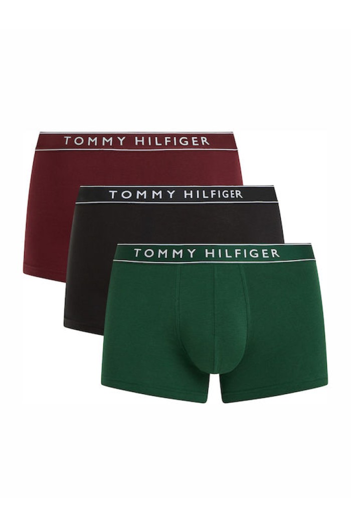 Tommy Hilfiger ανδρικά βαμβακερά boxers 3pack με διαφορετικά χρώματα σε άνετη γραμμή,95%cotton 5%elastane UM0UM03181-0VM