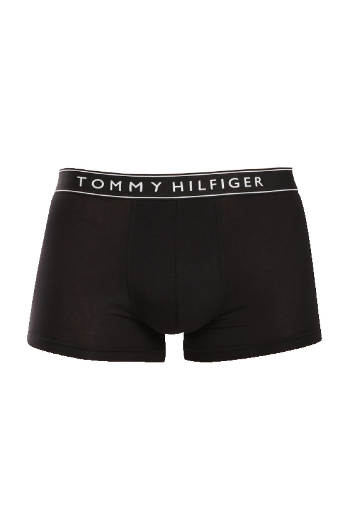 Tommy Hilfiger ανδρικά βαμβακερά boxers 3pack σε μαύρο χρώμα με μαύρο λάστιχο, άνετη γραμμή 95%cotton 5%elastane UM0UM02763-0WN