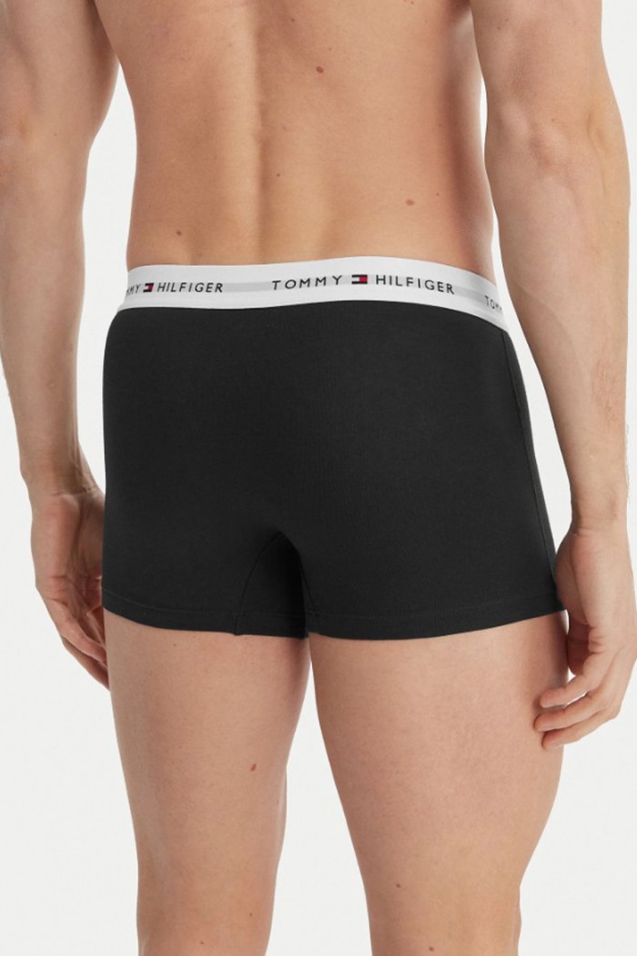 Tommy Hilfiger ανδρικά βαμβακερά boxers 7pack σε μαύρο χρώμα με λευκό λάστιχο άνετη γραμμή,95%cotton 5%elastane UM0UM03873-0S4