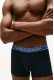 Tommy Hilfiger ανδρικά βαμβακερά boxers 3pack σε σκ.μπλε χρώμα με διαφορετικό χρώμα στο λάστιχο, άνετη γραμμή 95%cotton 5%elastane UM0UM03881-05L