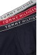 Tommy Hilfiger ανδρικά βαμβακερά boxers 3pack σε σκ.μπλε χρώμα με διαφορετικό χρώμα στο λάστιχο, άνετη γραμμή 95%cotton 5%elastane UM0UM03881-0WF