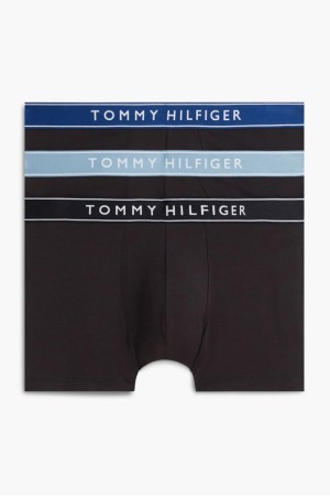 Tommy Hilfiger ανδρικά βαμβακερά boxers 3pack σε μαύρο χρώμα με διαφορετικό χρώμα στο λάστιχο άνετη γραμμή,95%cotton 5%elastane UM0UM03881-0XL