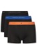 Tommy Hilfiger ανδρικά βαμβακερά boxers 3pack σε μαύρο χρώμα με διαφορετικό χρώμα στο λάστιχο, άνετη γραμμή 95%cotton 5%elastane UM0UM03890-0YZ