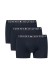 Tommy Hilfiger ανδρικά βαμβακερά boxers 3pack σε σκ.μπλε χρώμα, άνετη γραμμή 95%cotton 5%elastane UM0UM03900-0XR