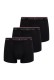 Tommy Hilfiger ανδρικά βαμβακερά boxers 3pack σε μαύρο χρώμα με μαύρο λάστιχο, άνετη γραμμή,95%cotton 5%elastane UM0UM03974-0XU