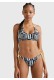 Tommy Hilfiger γυναικείο μαγιό bottom brazilian σε μπλε χρώμα με γράμματα,κανονική γραμμή,100%polyester UW0UW04565 0GL