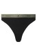 Tommy Hilfiger γυναiκείο 3pack thong βαμβακερά σε μαύρο χρώμα με τρια διαφορετικά χρώματα λάστιχο,άνετη γραμμή 95%cotton 5%elastane UW0UW05530-0K7