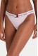 Tommy Hilfiger γυναικείο κυλοτάκι thong σε ροζ χρώμα με ροζ λάστιχο και το λογότυπο της εταιρείας UW0UW06095-T07