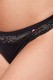 Tommy Hilfiger γυναiκείο thong σε μαύρο χρώμα με δαντέλα στο επάνω μέρος, κανονική γραμμή 79%cpolyamide 21%elastane  UW0UW06160-BDS