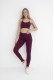 Wooster γυναικείο κολαν ψηλόμεσο με σούρα push up, seamless, σε μπορντώ χρωμα WS-11800-BORDEAUX
